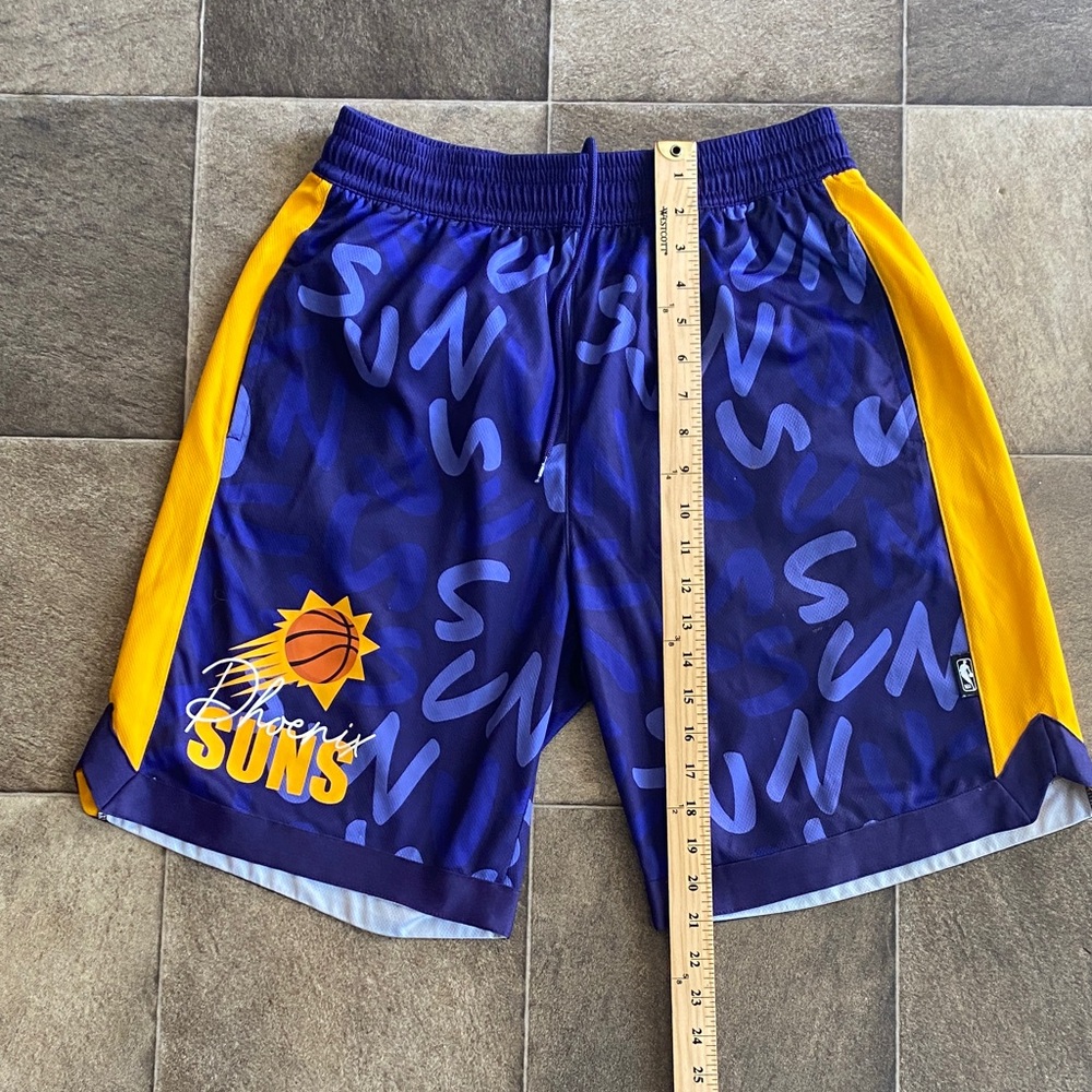 NBA Phoenix Suns Blue and Gold Athletic Shorts